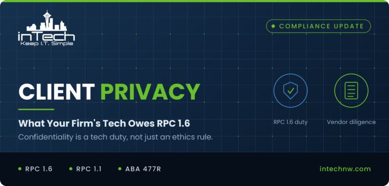 Client Confidentiality and Your Law Firm's Technology: What Washington Rules of Professional Conduct Require